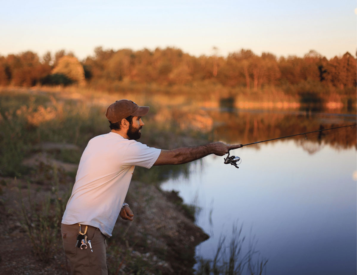 Fishing on Willowood Ranch in North Texas.